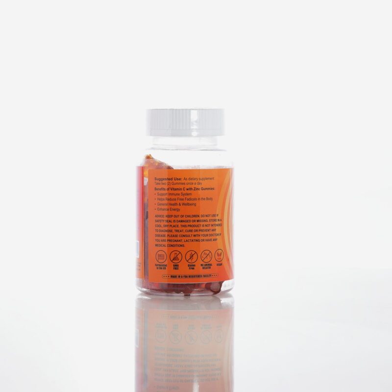 Vitamin C with Zinc and Echinacea Gummies - "Zest of Life" (60 Gummies) - Image 3